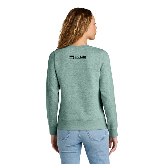 BSIM Women's Fleece Crew -Eucalyptus- Label