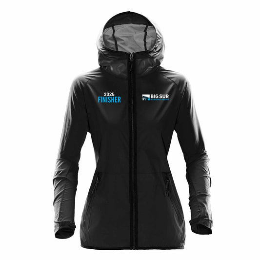 Women's DWR Zip Hooded Shell -Black- 2025 Finisher Embr.