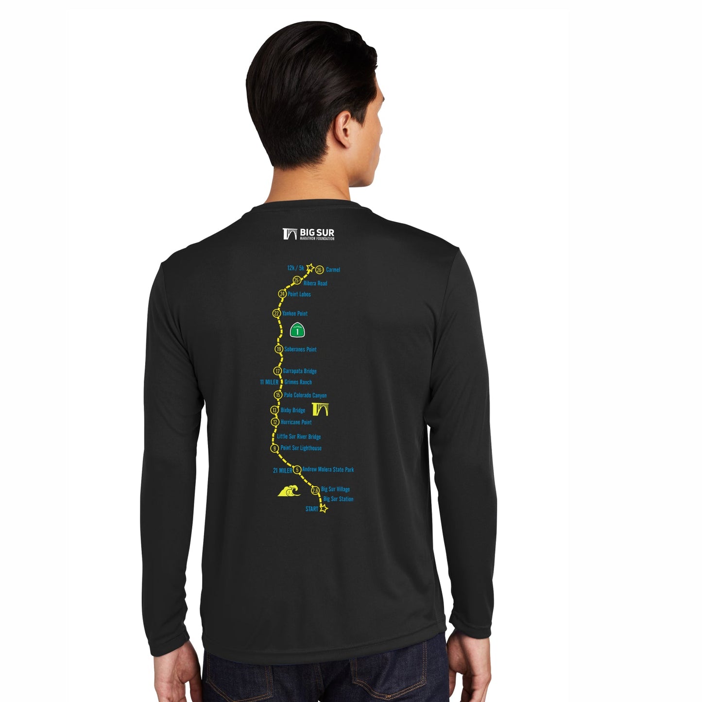 BSIM Men's LS Tech Tee -Black- Course