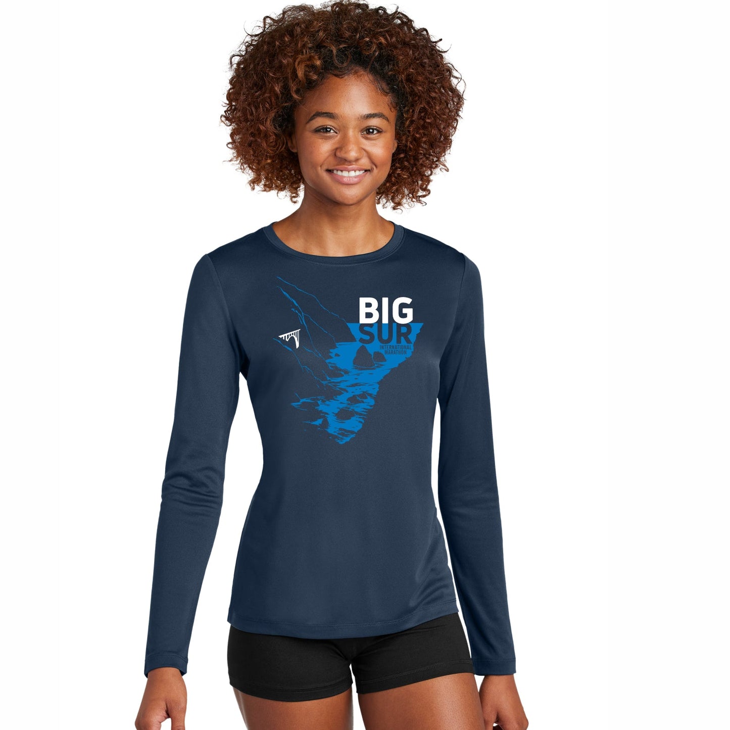 BSIM Women's LS Tech UPF50 Tee -Navy- Course