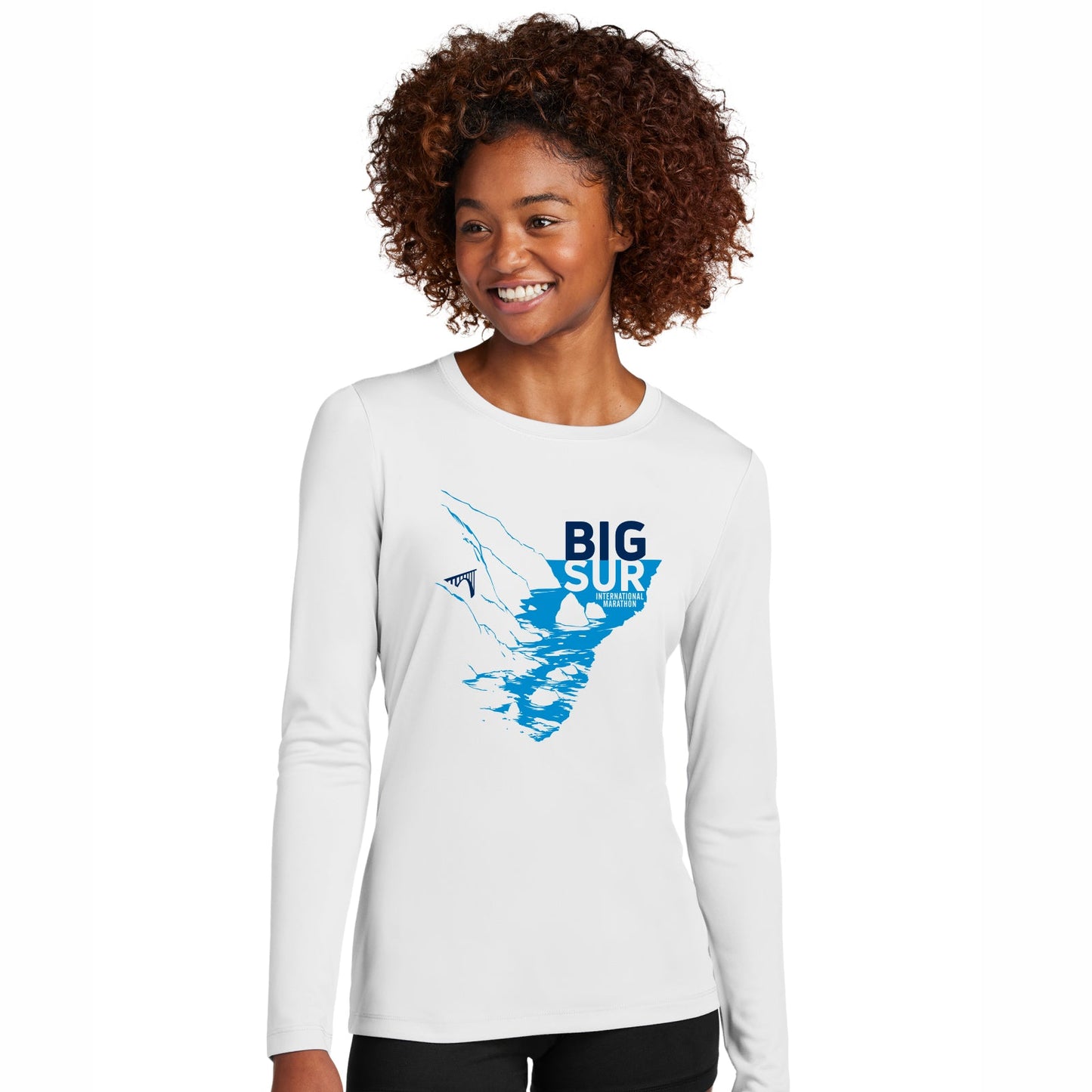BSIM Women's LS Tech UPF50 Tee -White- Course