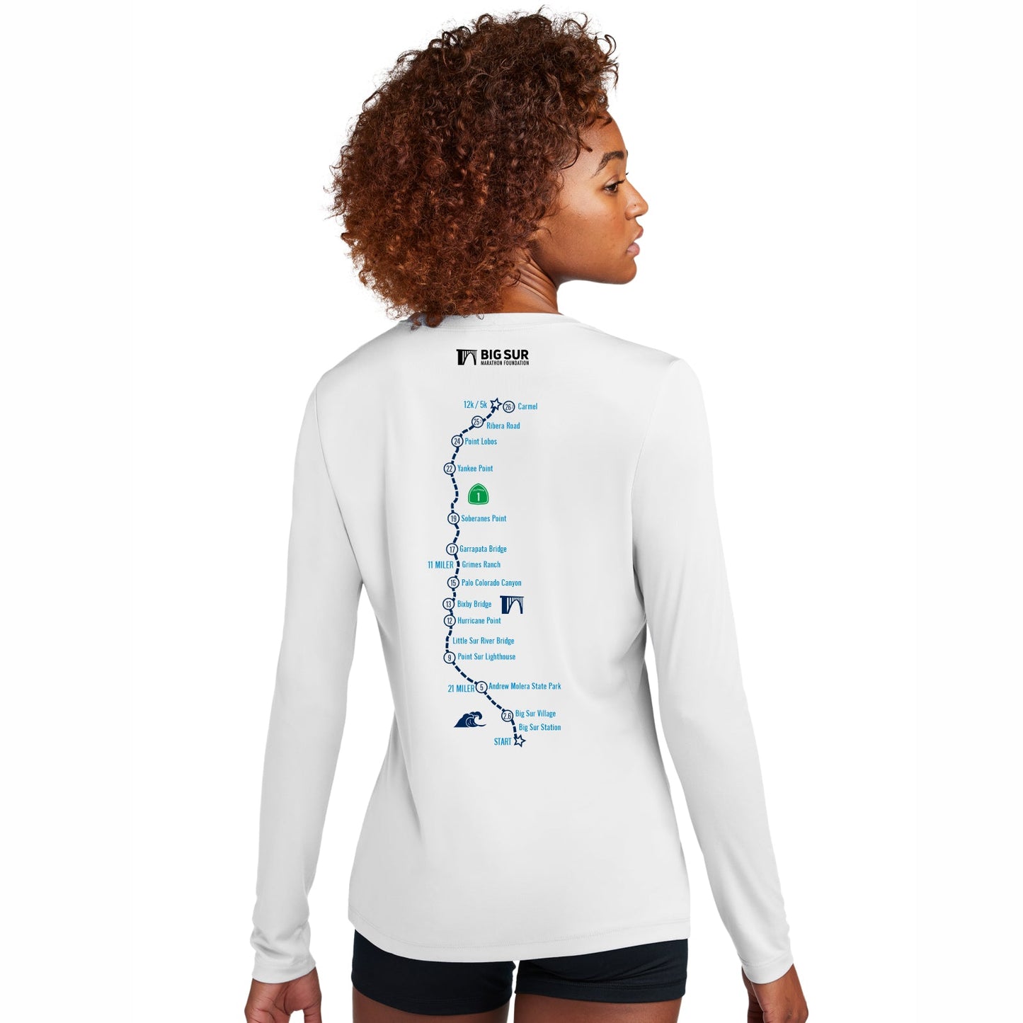 BSIM Women's LS Tech UPF50 Tee -White- Course