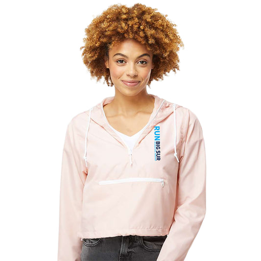 BSIM Women's Crop Hooded Windbreaker -Blush- LCP