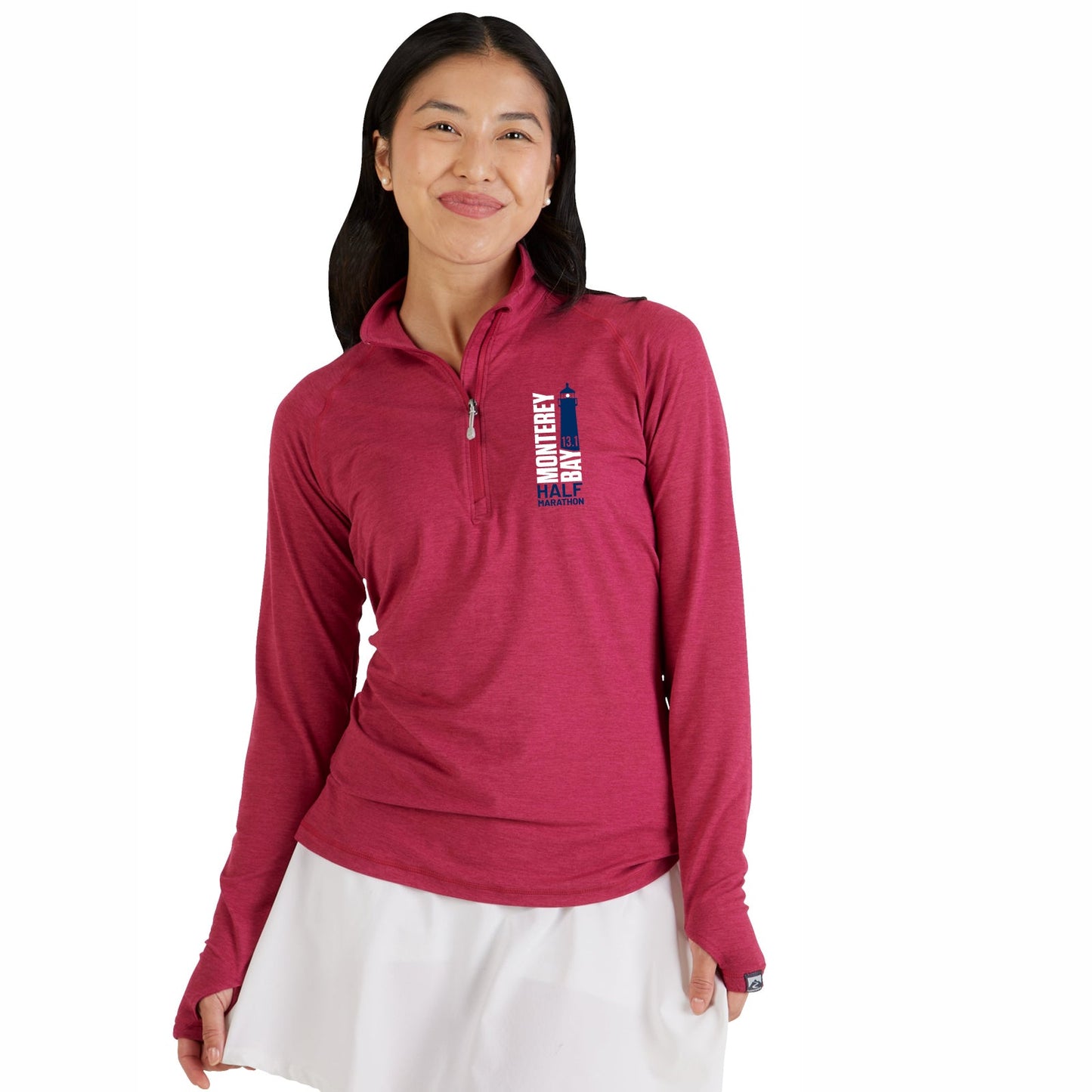 MBH Women's Sueded Eco 1/4 Zip -Magenta- LCP
