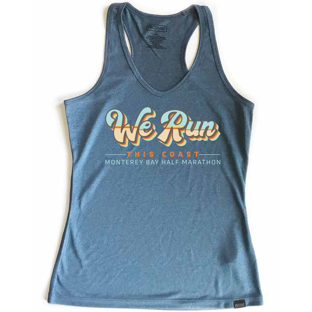 MBHM Women's Eco Sport Tank - Heather Blue - We Run – Big Sur Marathon Foundation  Store