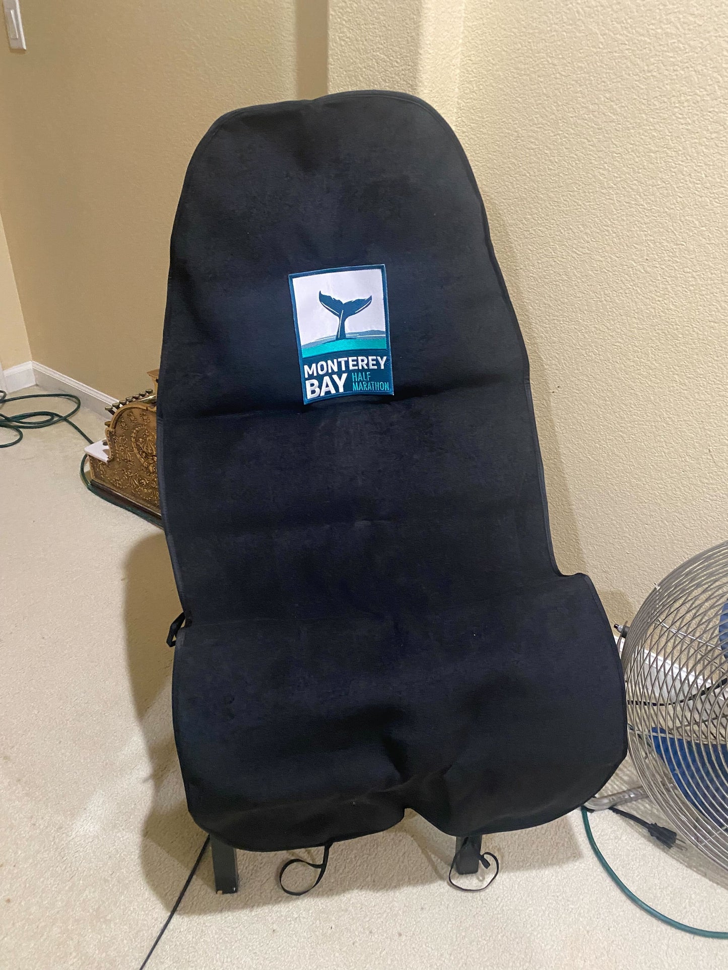 MBHM Seat Cover - Black Embroidered Whale Tail