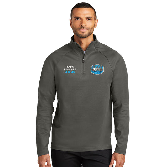 BIG SUR MARATHON FINISHER C-FREE CYPRESS 1/4-ZIP - CUSTOM EMBROIDERY WITH YOUR TIME