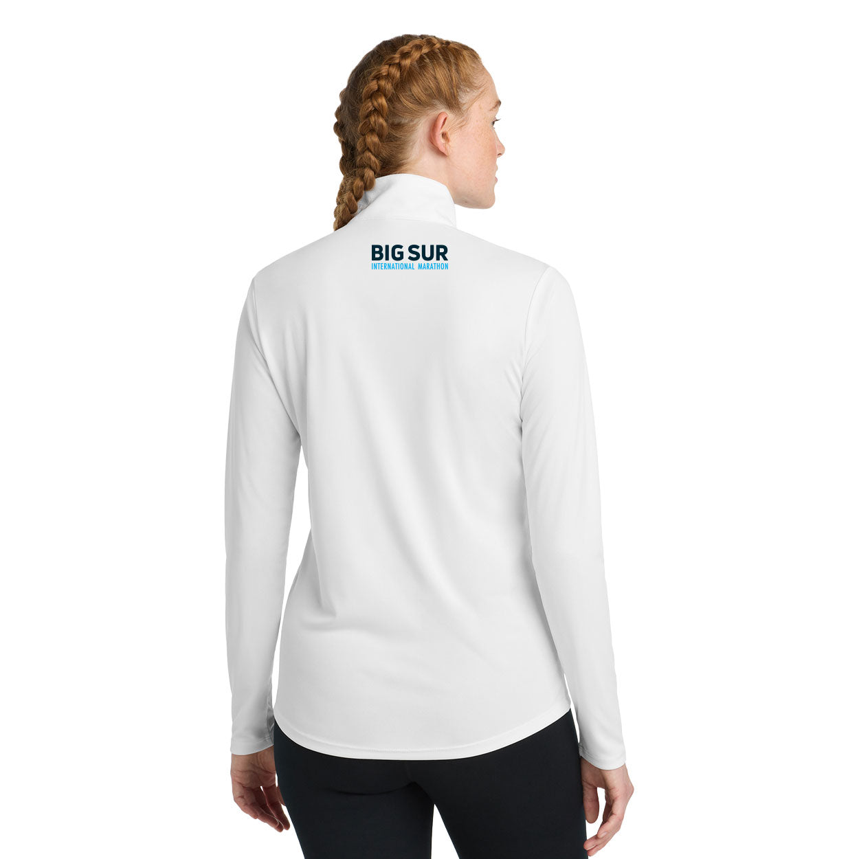 BIG SUR MARATHON FINISHER LADIES COMPETITOR 1/4-ZIP PULLOVER - CUSTOM EMBROIDERY WITH YOUR TIME
