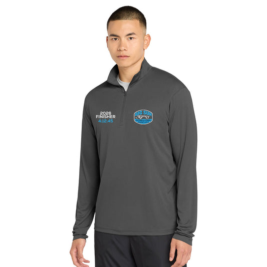 BIG SUR MARATHON FINISHER POSICHARGE¨ COMPETITOR 1/4-ZIP PULLOVER - CUSTOM EMBROIDERY WITH YOUR TIME