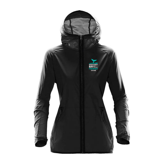 MONTEREY BAY HALF MARATHON FINISHER WOMEN'S OZONE HOODED SHELL - CUSTOMIZED WITH YOUR TIME