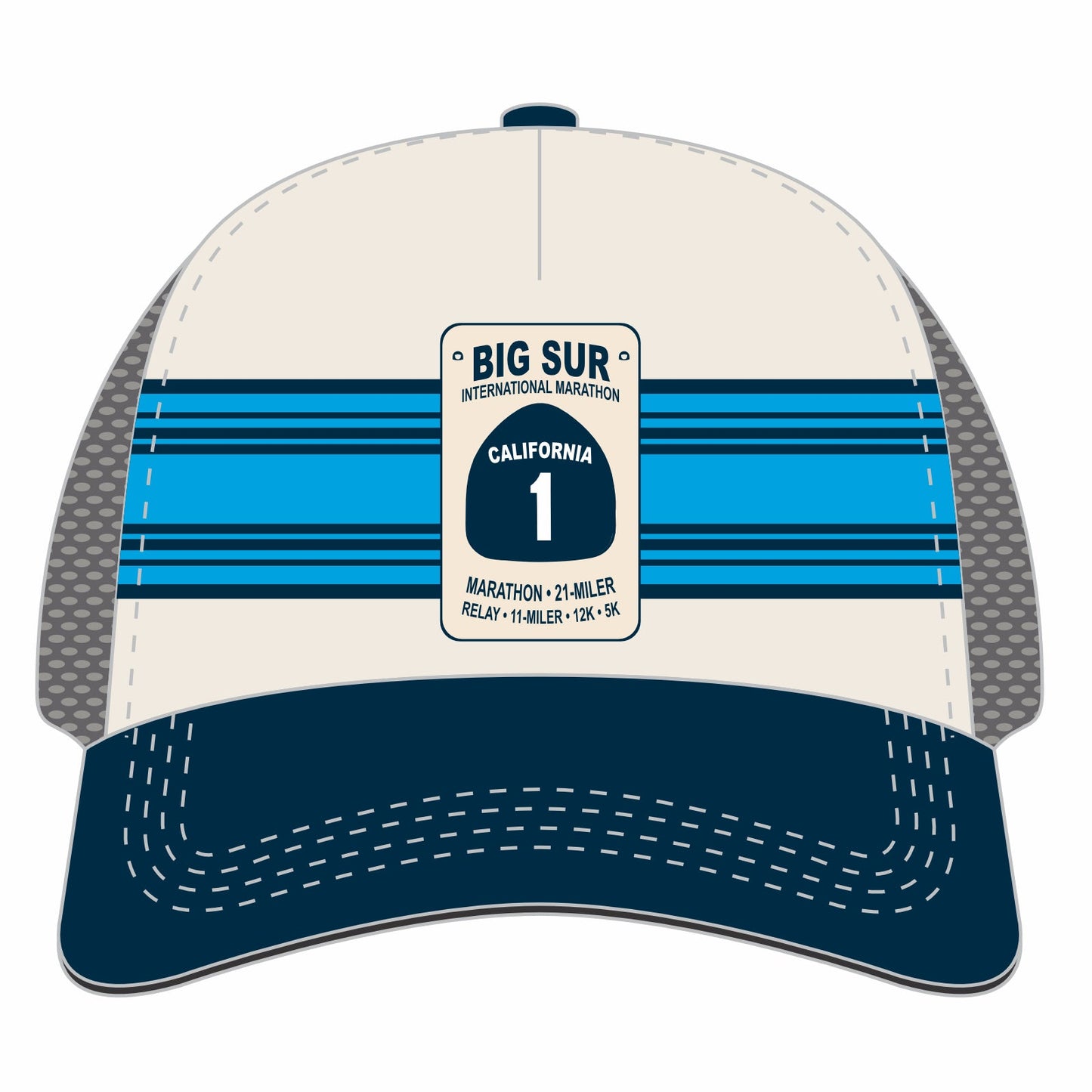 BSIM Trucker - 5-Panel Tech -Cream- Run the 1 – Big Sur Marathon ...