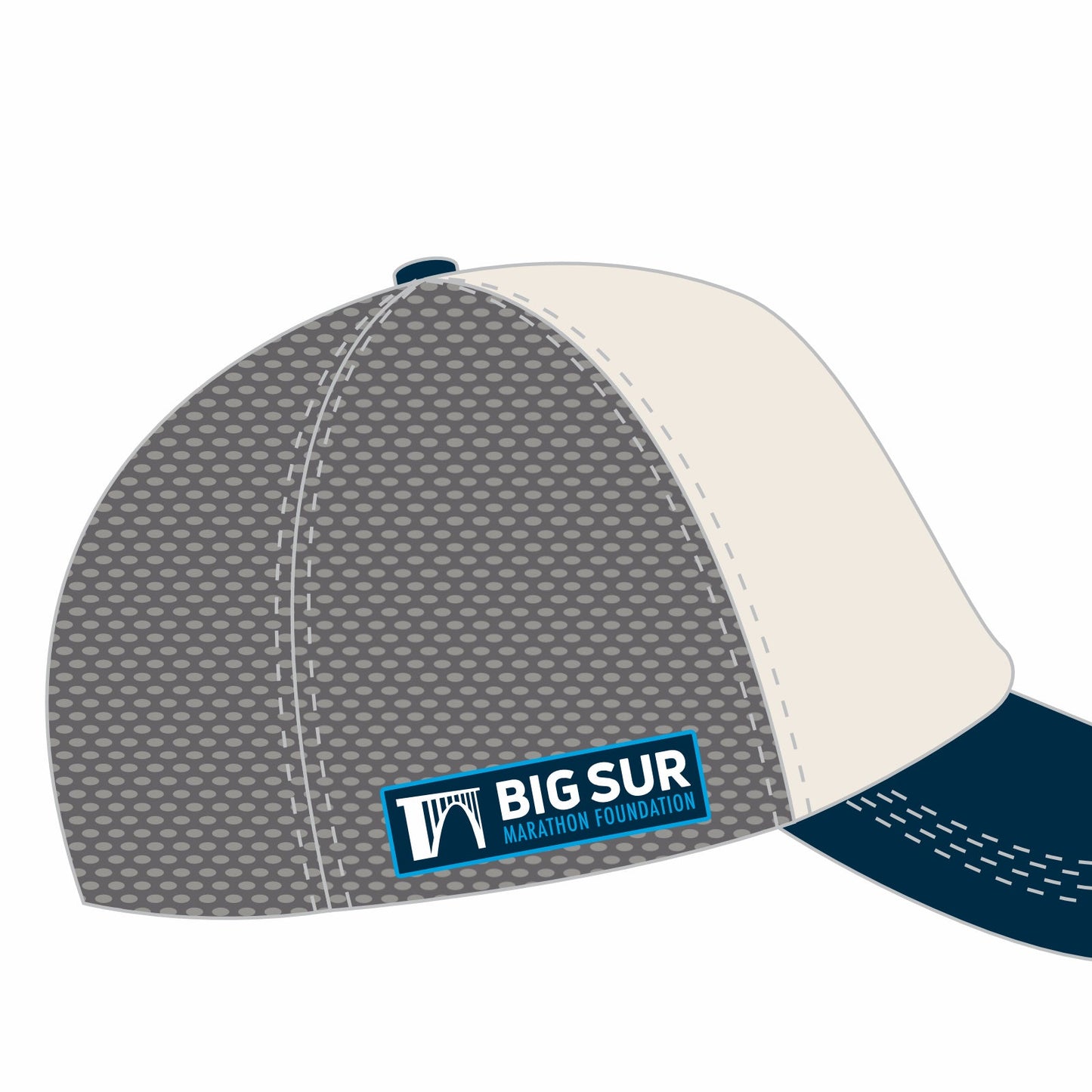 BSIM Trucker - 5-Panel Tech -Cream- Run the 1 – Big Sur Marathon ...