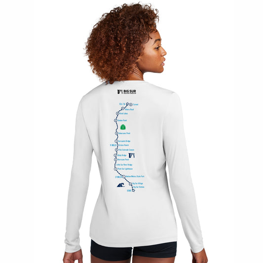 BSIM Women's LS Tech UPF50 Tee -White- Course