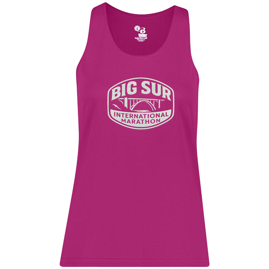 BSIM Women's Tech Tank -Hot Pink- Label