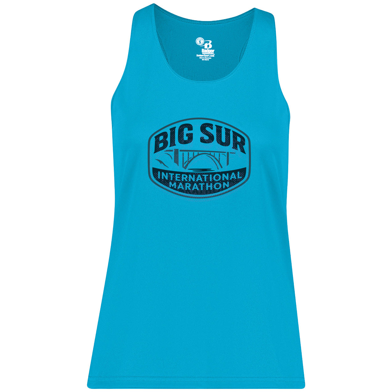 BSIM Women's Tech Tank -Electric Blue- Label