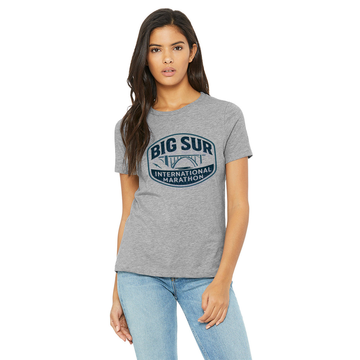 BSIM Women's Relaxed Tee -Athletic Heather- Label