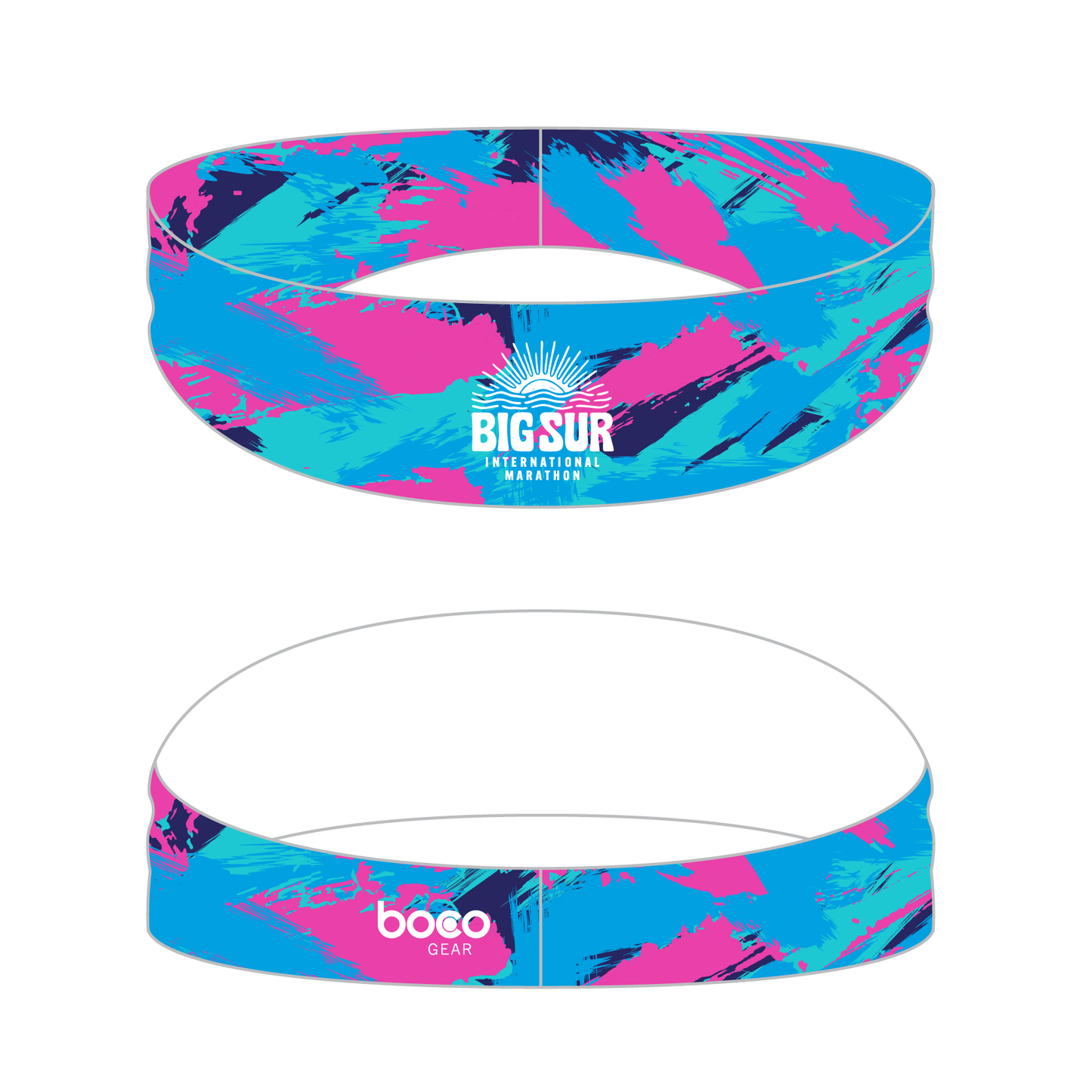 BSIM Tech Headband -Blue/Pink- Splash