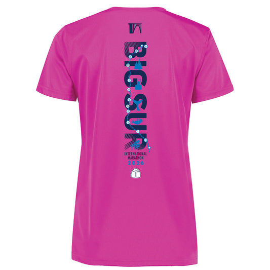 BSIM Women's Tech V-Neck Tee -Power Pink- 2026 Course