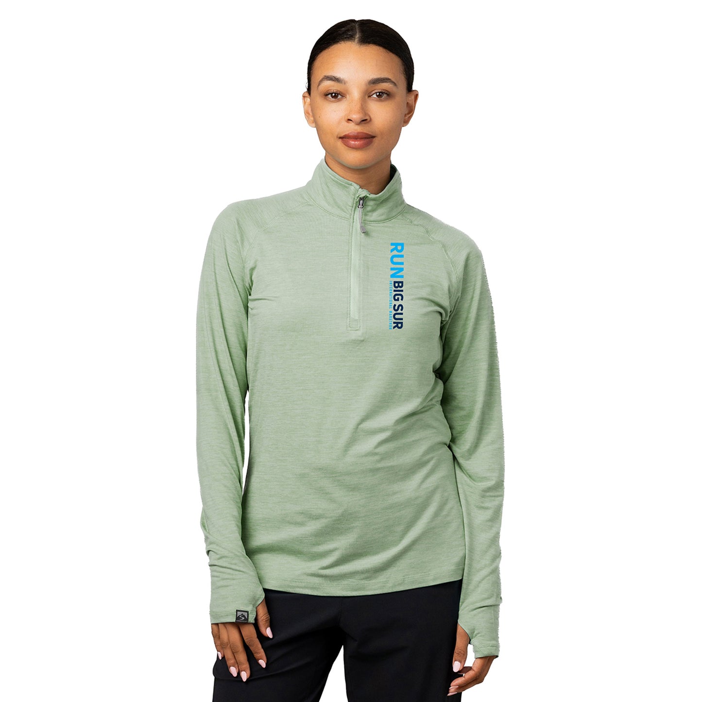 BSIM Women's Sueded Eco 1/4 Zip -Sage- LCP