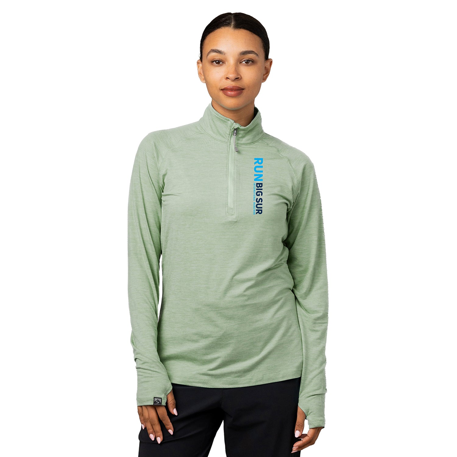 BSIM Women's Sueded Eco 1/4 Zip -Sage- LCP