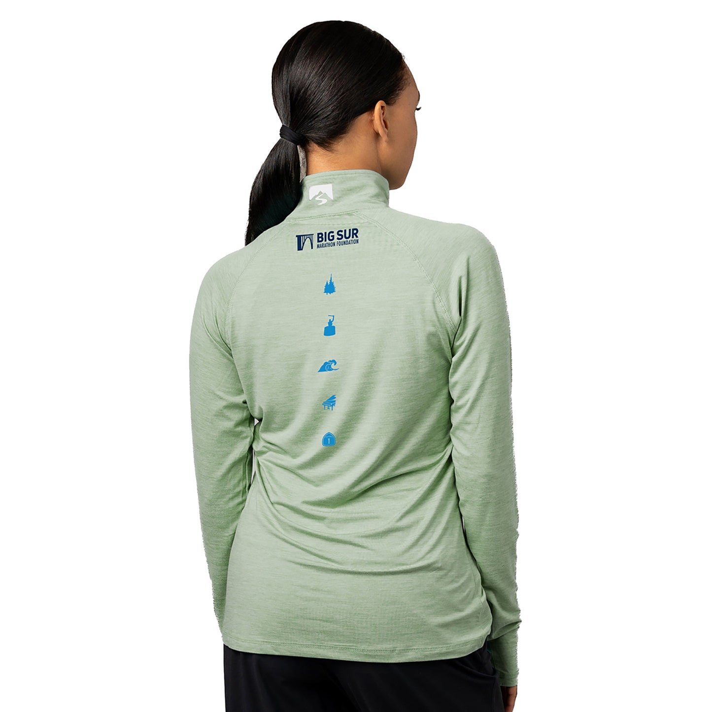 BSIM Women's Sueded Eco 1/4 Zip -Sage- LCP