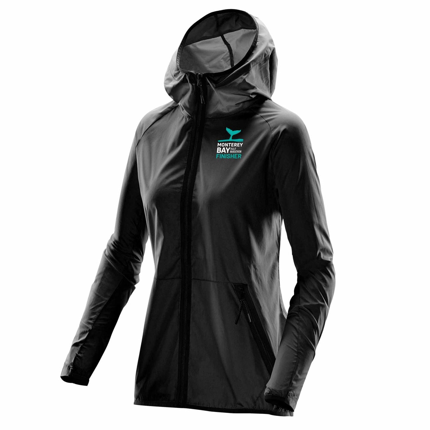 MBH Women's DWR Zip Hooded Shell -Black- 2022 Finisher Embroidery