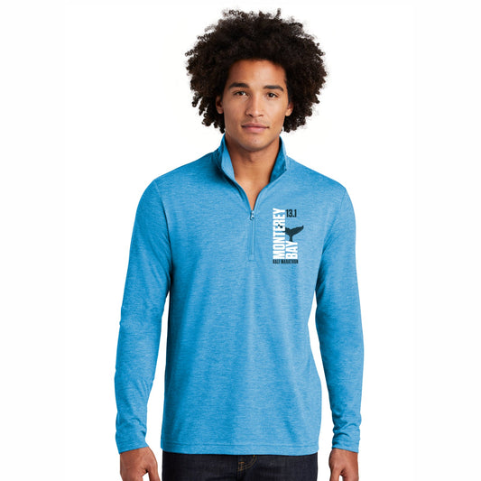 MBH Men's Triblend 1/4 Zip -Pond Blue- LCP