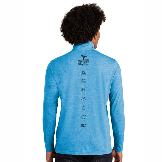 MBH Men's Triblend 1/4 Zip -Pond Blue- LCP