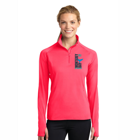 MBH Women's Tech Pocket 1/4 Zip -Hot Coral- LCP