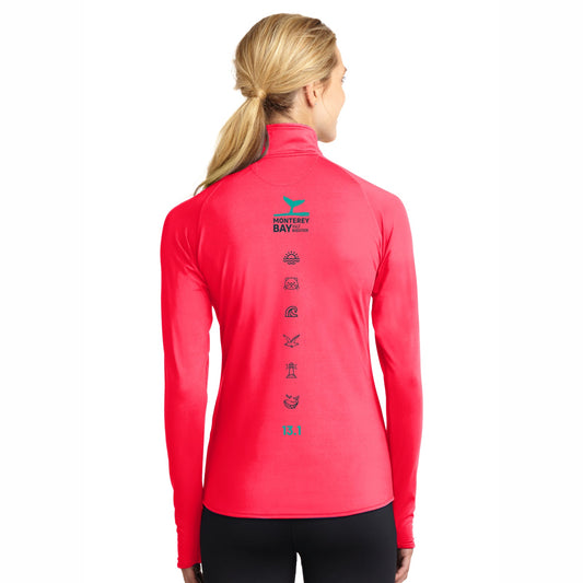 MBH Women's Tech Pocket 1/4 Zip -Hot Coral- LCP