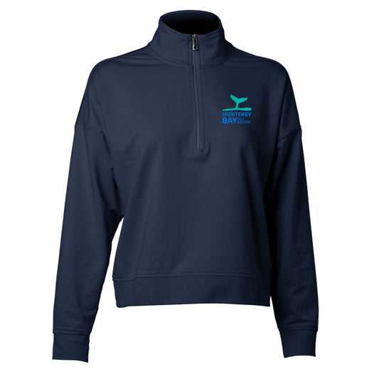 MBH Women's Stretch 1/4 Zip -Navy- Embroidery
