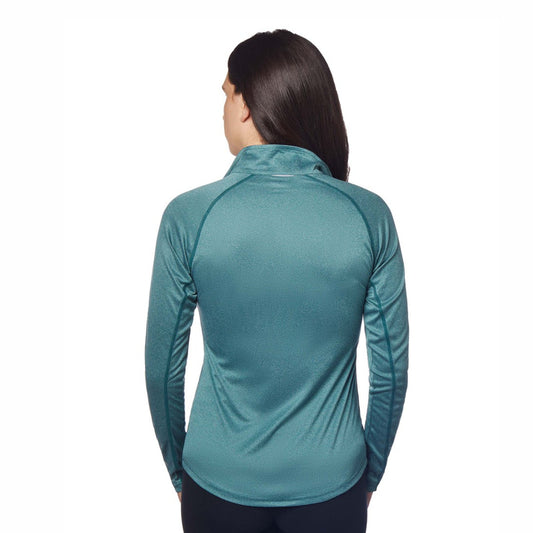 MBH Women's Tech 1/4 Zip -Heather Emerald- Embroidery