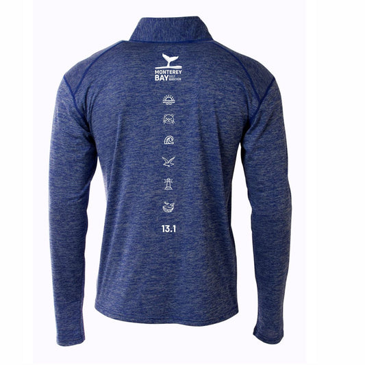 MBH Men's Space-Dye 1/4 Zip -Royal- LCP