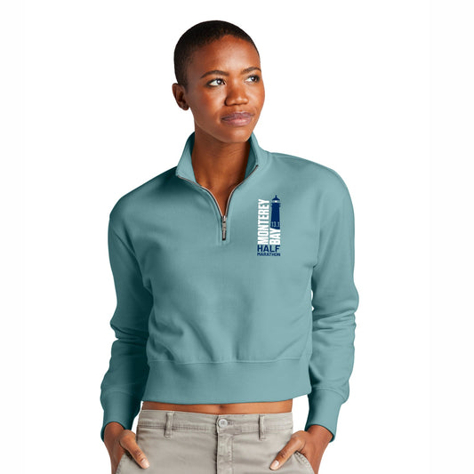 MBH Women's Crop Fleece 1/2 Zip -Eucalyptus- LCP
