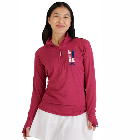 MBH Women's Sueded Eco 1/4 Zip -Magenta- LCP