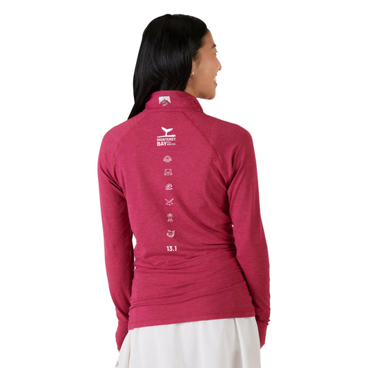 MBH Women's Sueded Eco 1/4 Zip -Magenta- LCP
