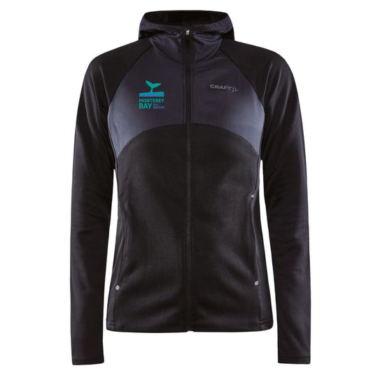 MBH Women's CRAFT Hooded Jacket -Black- Embr.