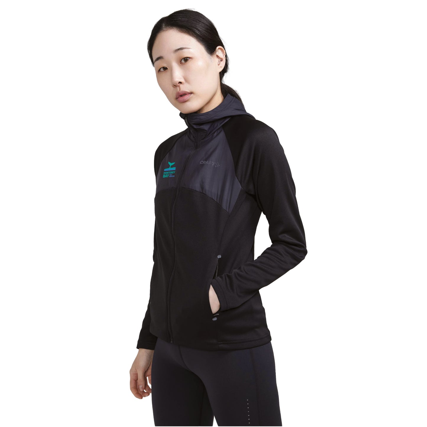 MBH Women's CRAFT Hooded Jacket -Black- Embr.