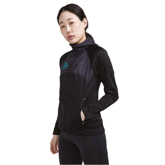 MBH Women's CRAFT Hooded Jacket -Black- Embr.