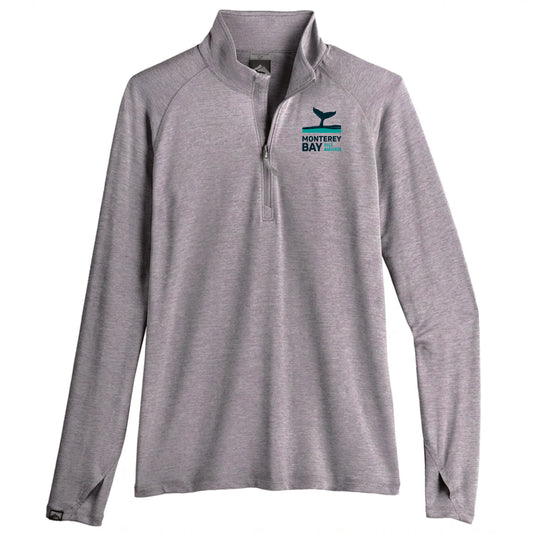 MBH Women's Sueded 1/4 Zip -Driftwood- Embr.