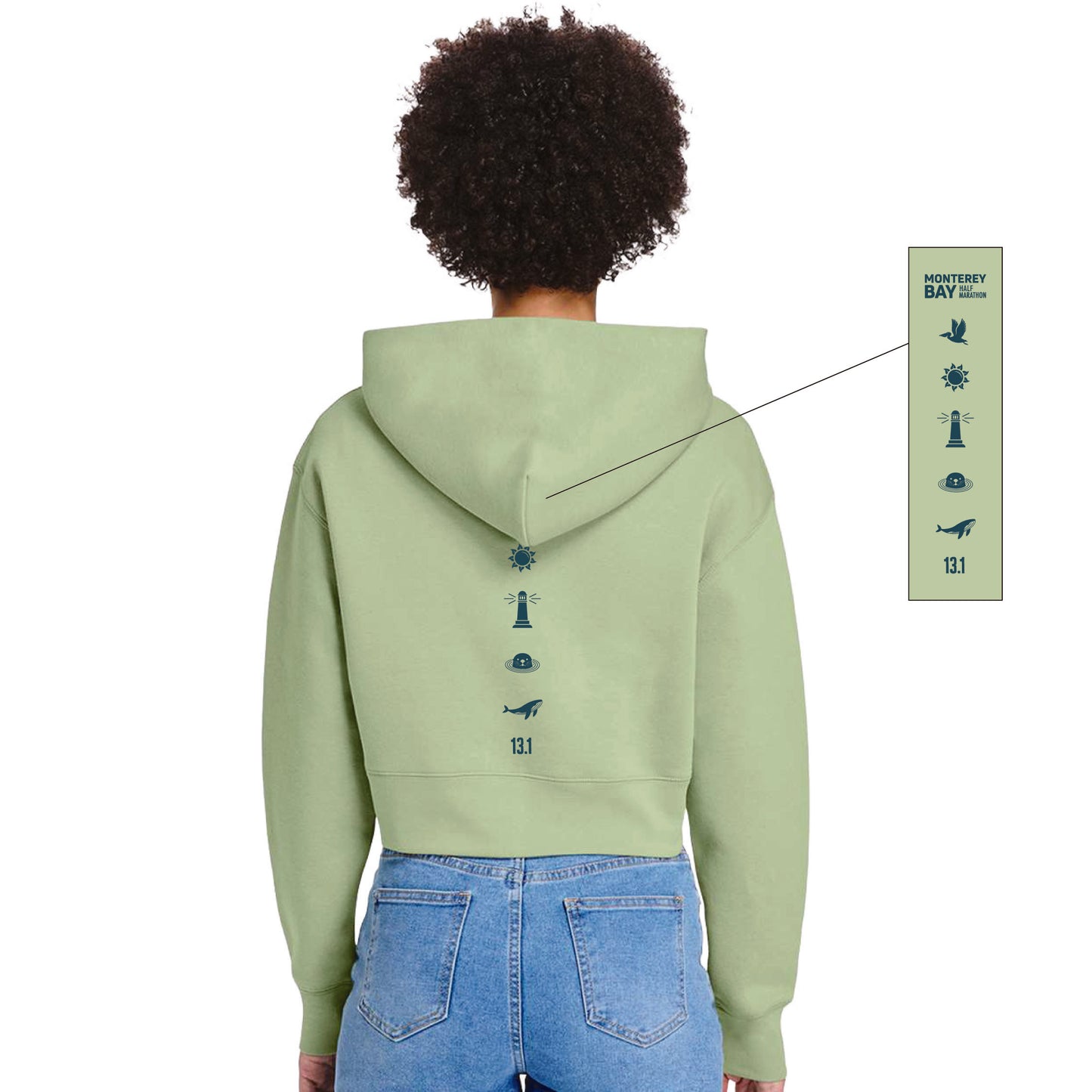 MBH Women's Fleece Crop Zip Hoody -Matcha- LCP