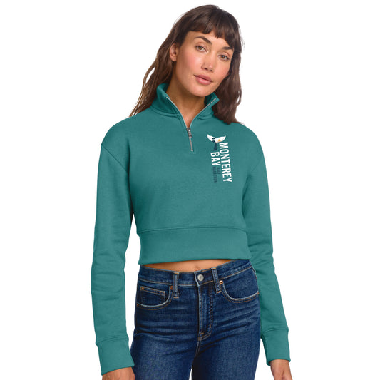 MBH Women's Fleece Crop 1/2 Zip -Eucalyptus- LCP
