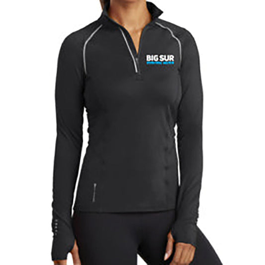 Big Sur International Marathon Women's Nexus 1/4-Zip, Blacktop - BSIM Store