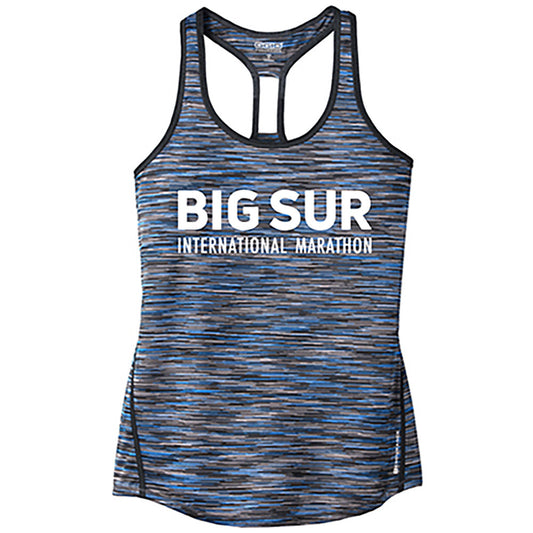 Big Sur Marathon Women's Endurance Racerback Verge Tank, Electric Blue - BSIM Store