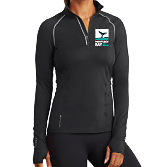 Monterey Bay Half Marathon Women's Nexus 1/4-Zip, Blacktop - BSIM Store