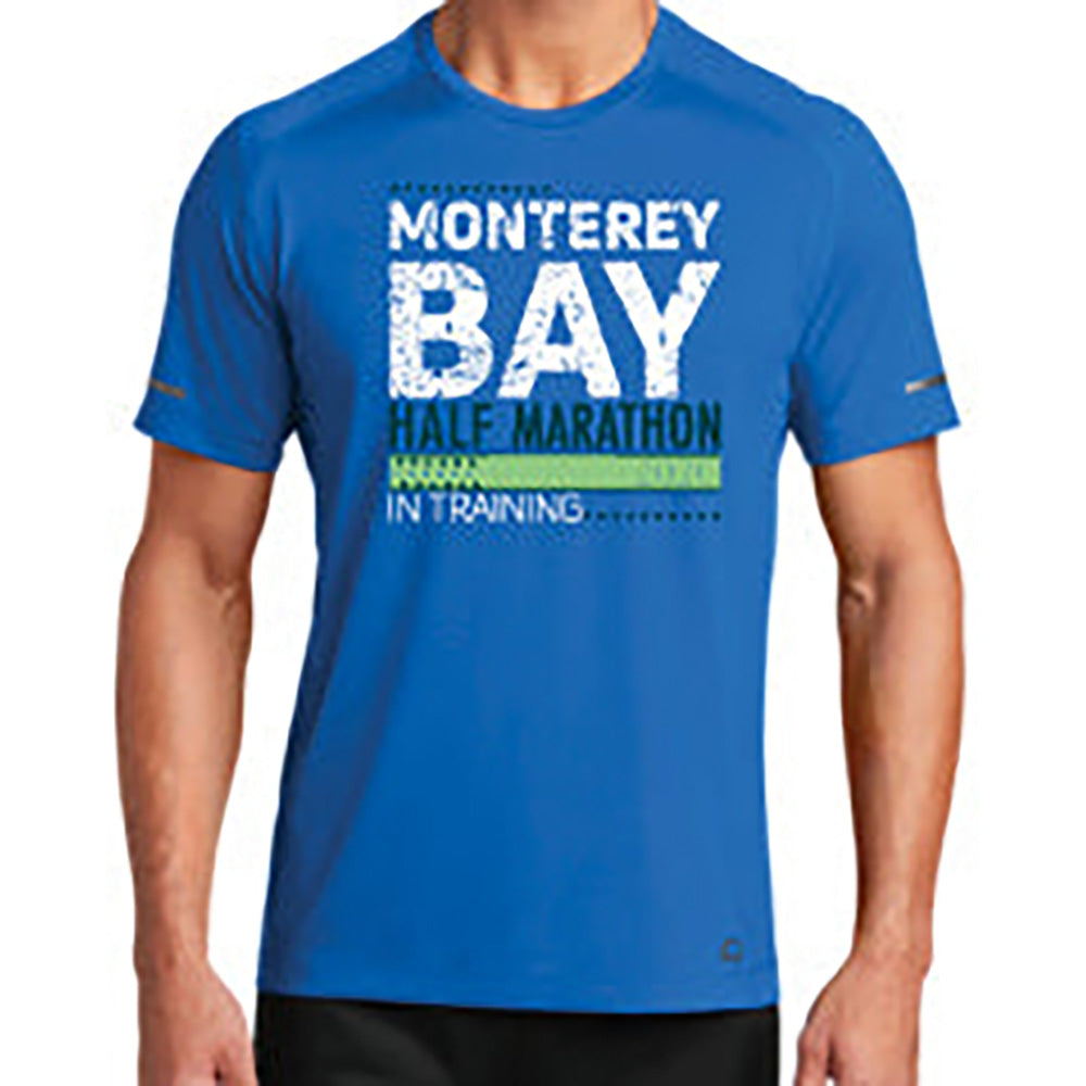 Monterey Bay Half Marathon Men's Endurance Mesh Short Sleeve Crew, Electric Blue - BSIM Store