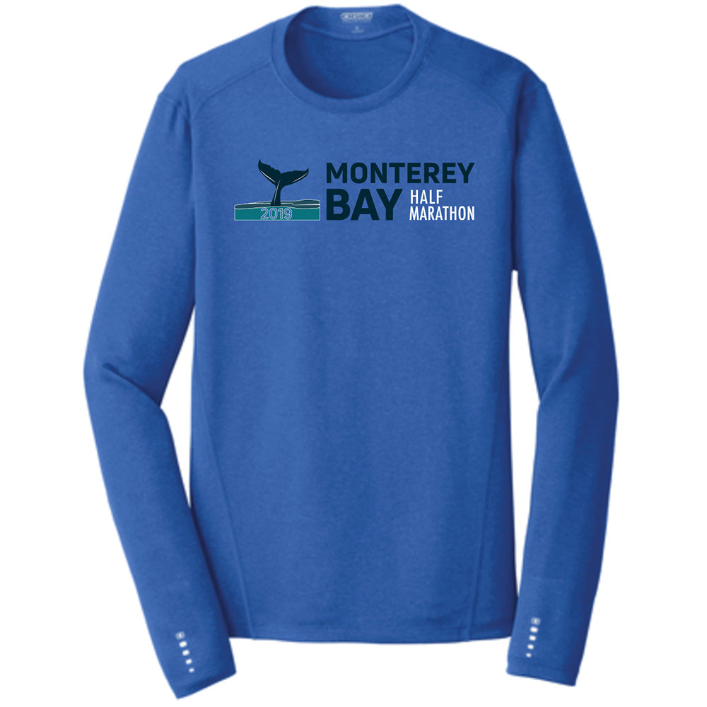 Monterey Bay Half Marathon Men's Endurance Pulse Long Sleeve Crew, Electric Blue - BSIM Store
