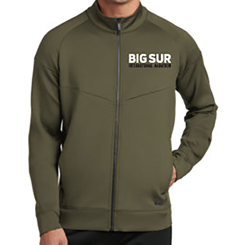 Big Sur Marathon Men's Modern Performance Full-Zip, Deep Olive - BSIM Store