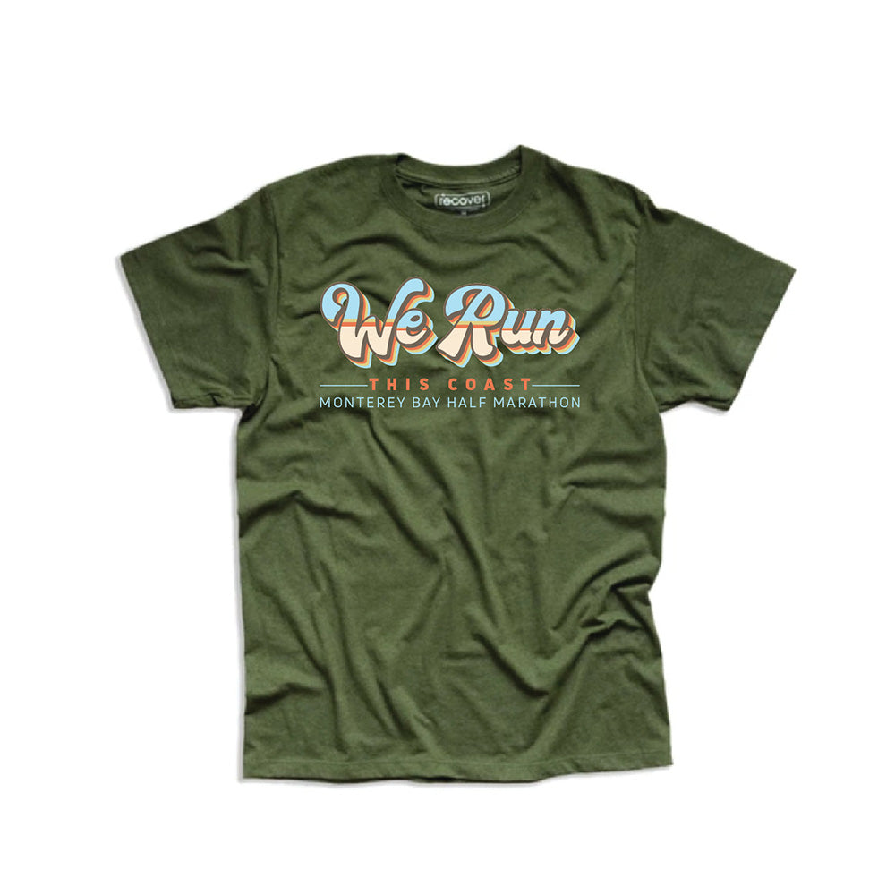 Monterey Bay Half Marathon Men's 100% Recycled Tee, Grass - BSIM Store