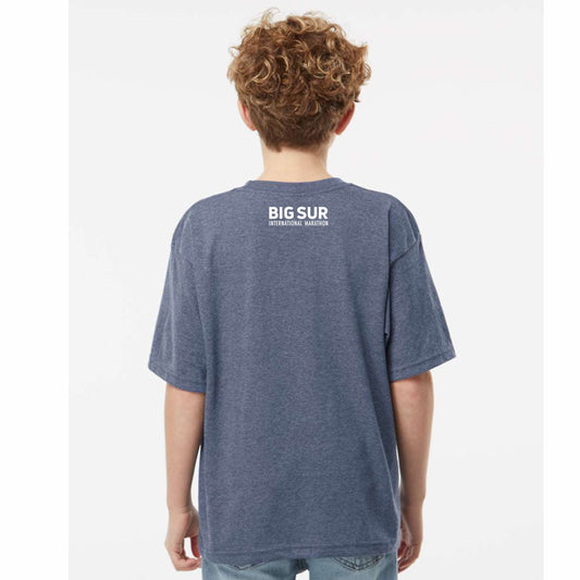 BSIM Youth SS Fashion Tee - Heather Navy - Icons